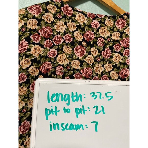 Vintage Adrian Jordan Floral Romper Shorts Short Sleeve - Picture 8 of 8